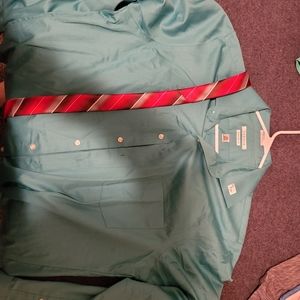 Van Heusen, Dress Shirt, Blue-Green